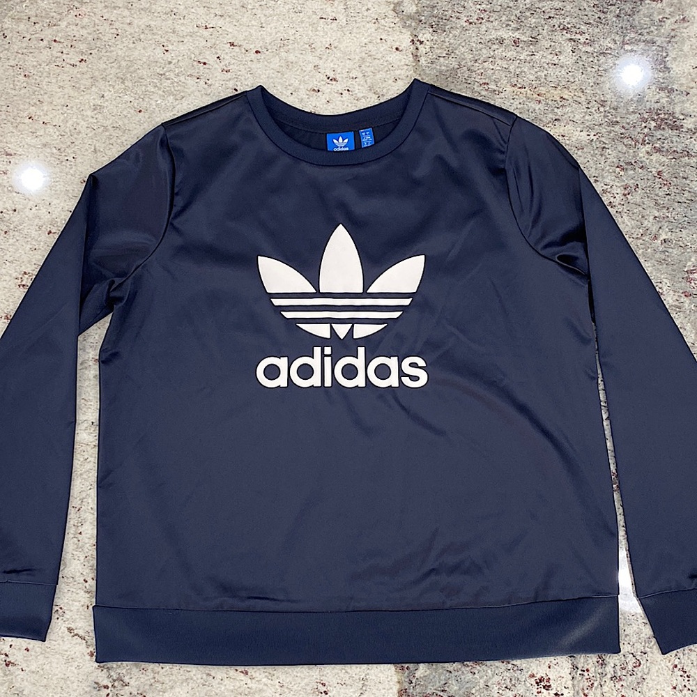 Adidas sweatshirt navy blue